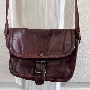 Brown Leather cross body bag